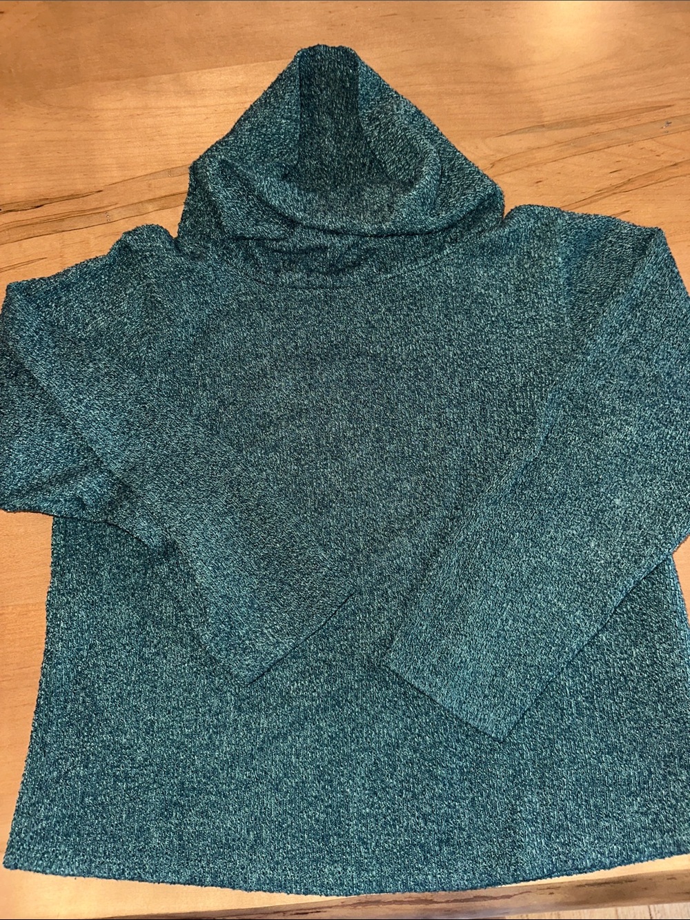 bobeau Teal Knit Turtleneck Sweater